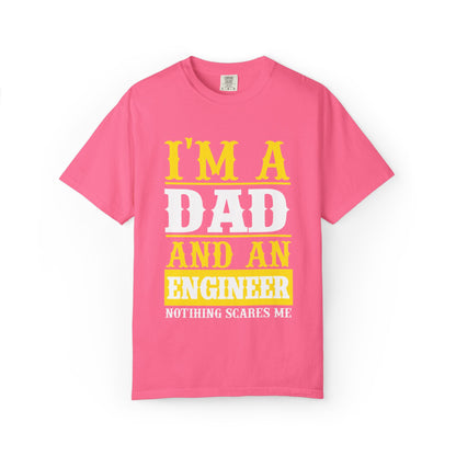 Proud Dad I’m Dad And An Engineer Fatherhood Role Model Problem-solving Critical Thinking Unisex Heavy Cotton T-Shirt