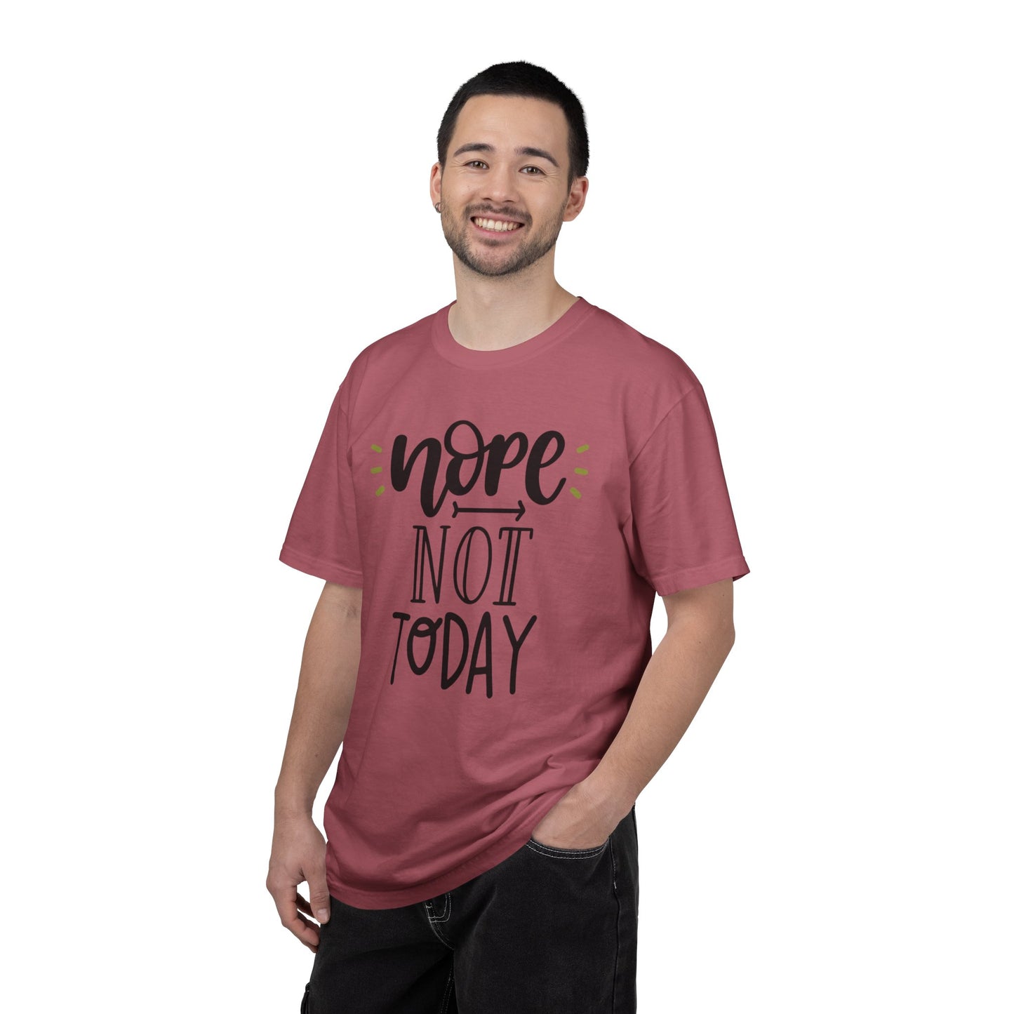 Nope Not Today Idle Moments Tee Cozy Living Contented Loafing Unisex Heavy Cotton T-Shirt