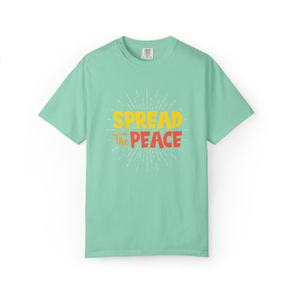 Spread The Peace Trendy Tee Encouraging Anti-violence Unity Kindness Humble Positivity Unisex Heavy Cotton T-Shirt