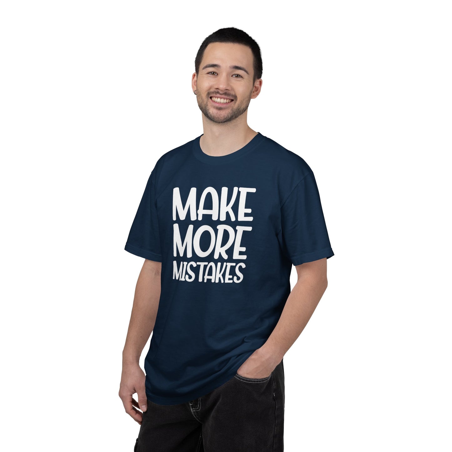 Make More Mistakes Trendy Tee Learning Journey Empowerment Creative Passionate Hard Work Keep Trying Unisex Heavy Cotton T-Shirt