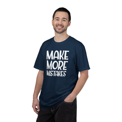 Make More Mistakes Trendy Tee Learning Journey Empowerment Creative Passionate Hard Work Keep Trying Unisex Heavy Cotton T-Shirt