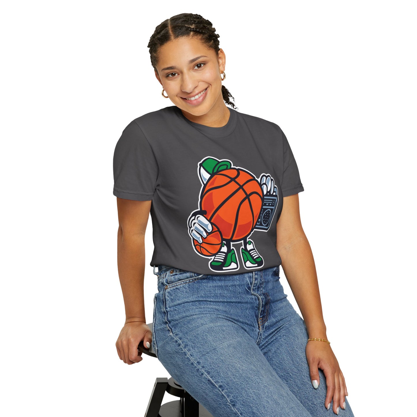 Funny Street Basketball Court King Queens Basketball Lovers Tee Slam Dunk Net Warriors Unisex Heavy Cotton T-Shirt
