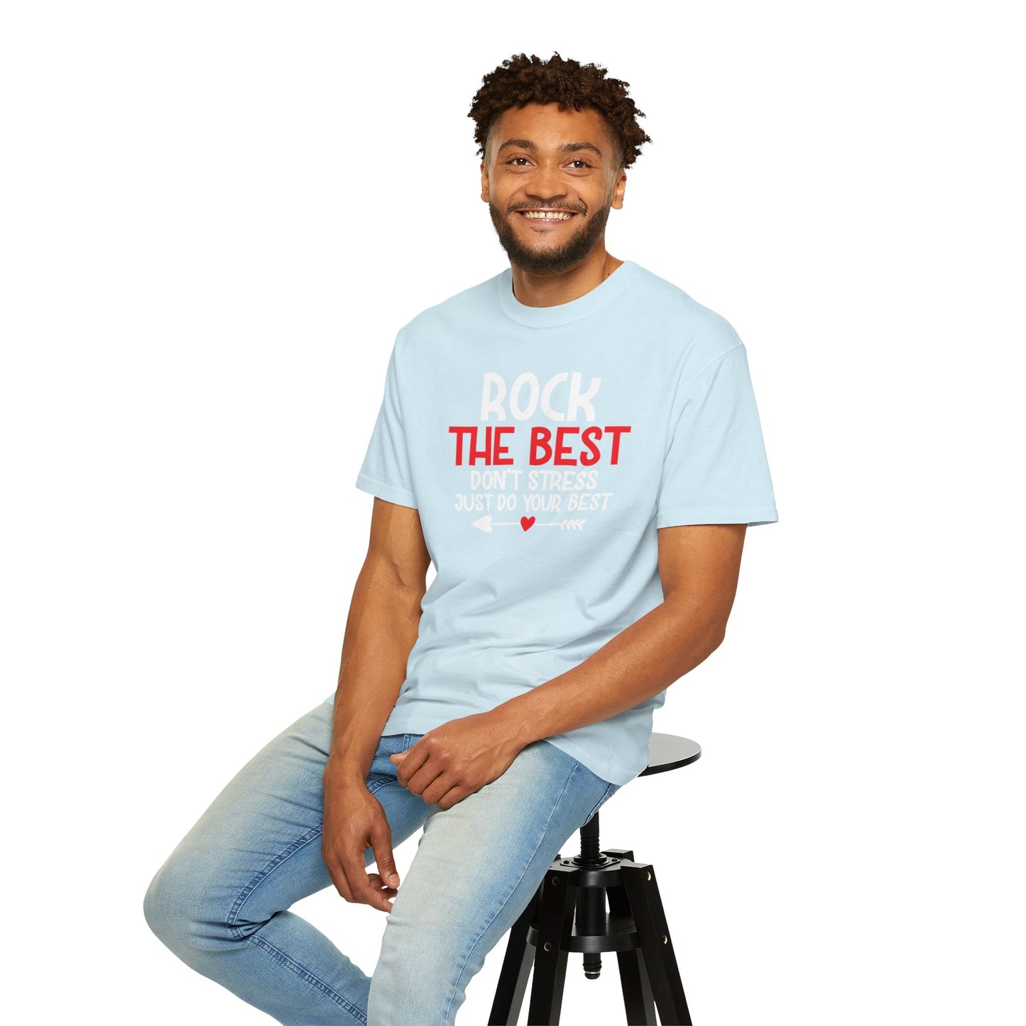 Motivational Rock The Best Stop Wishing Start Doing Action Goal Setting Modern Tee Achievement Self-Improvement Unisex Heavy Cotton T-Shirt