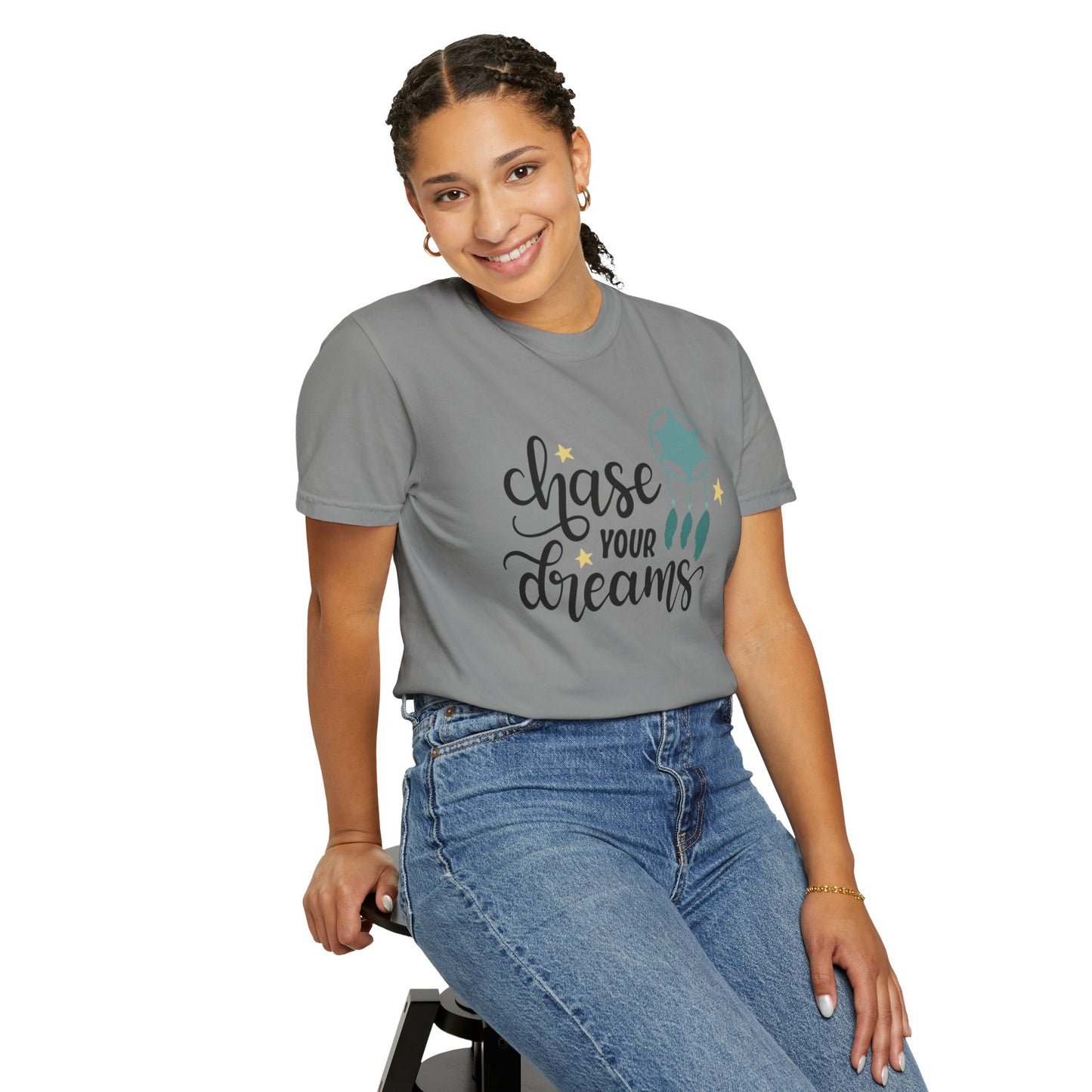 Chase Your Dreams Creativity Imagination Tee Determination Reach For The Stars Unisex Heavy Cotton T-Shirt