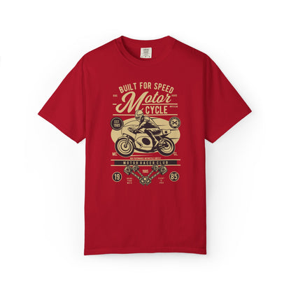 Built For Speed Motorcycle Custom Engine Club Motorbike Lovers Trendy Tee High-speed Rider Adventure Racer Unisex Heavy Cotton T-Shirt