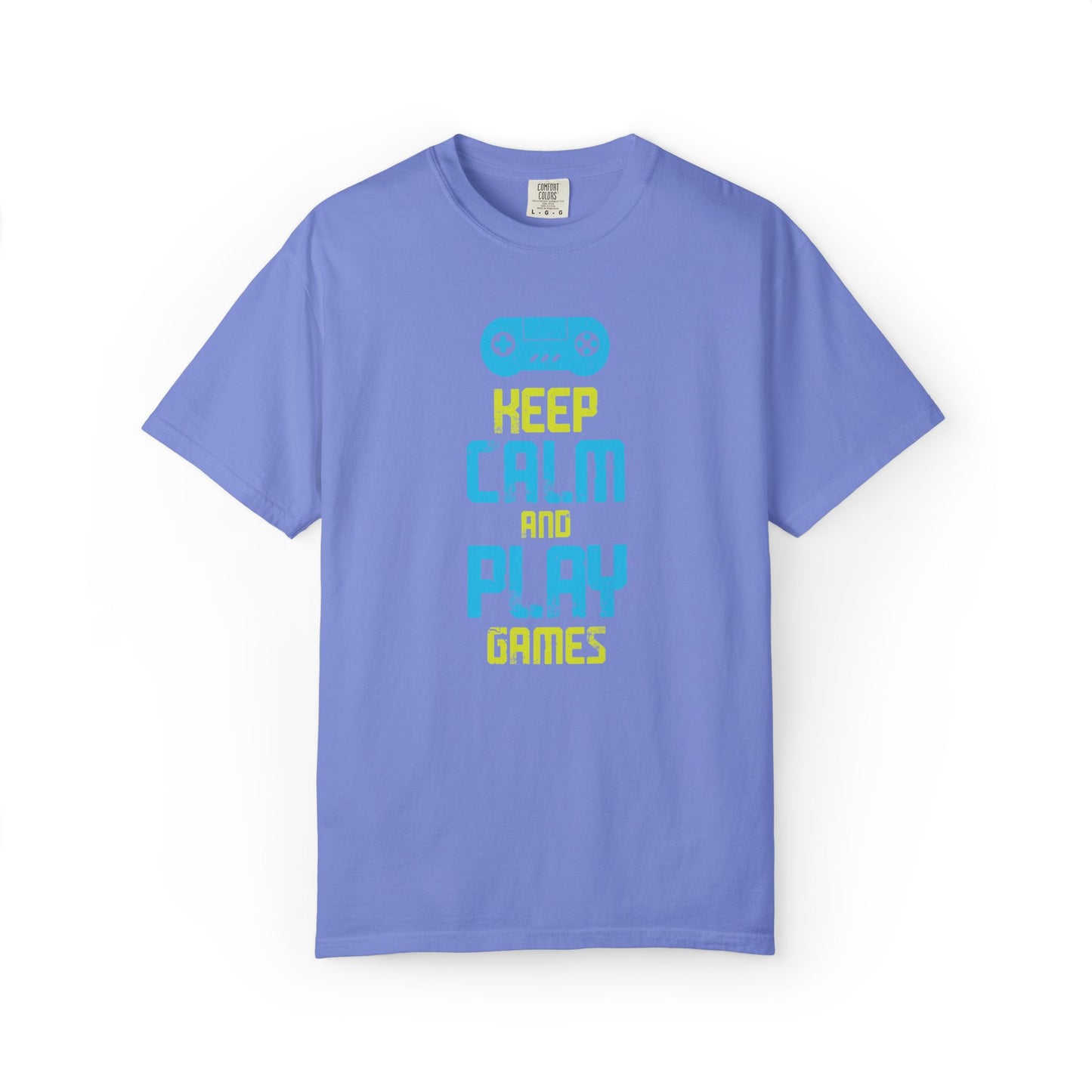 Funny Keep Calm And Play Games Pro Gamer Skills Gaming Mindset Sarcastic Gameplay Optimization Unisex Heavy Cotton T-Shirt