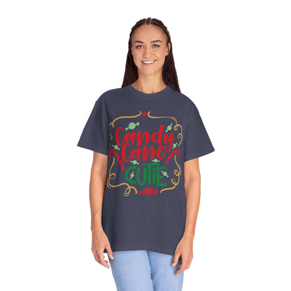 Candy Cane Cutie Enjoying Tee Tiny Helpers Jingle Bell Bling Festival Season Merry Christmas Unisex Heavy Cotton T-Shirt