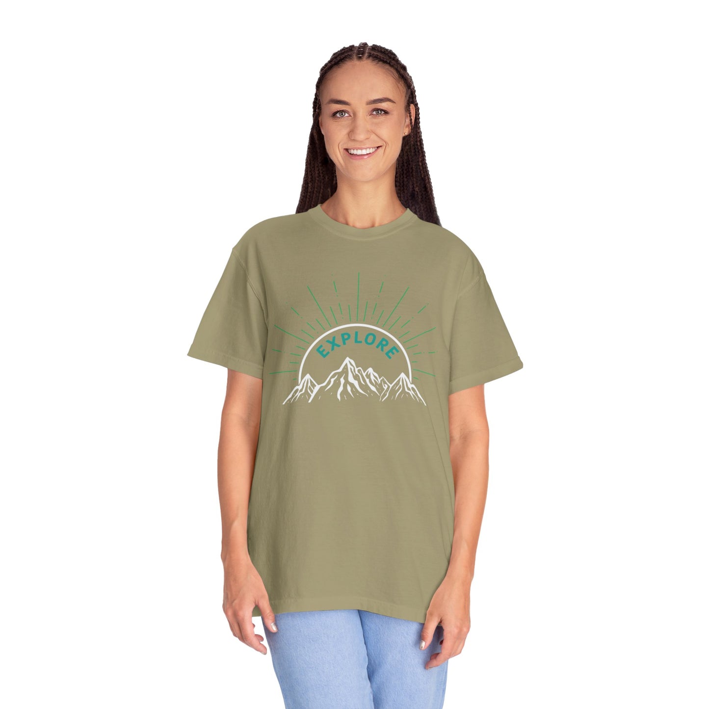 Funny Explore Mountain Adventure Tee Sarcastic Alpine Discover Camping Forest Unisex Heavy Cotton T-Shirt