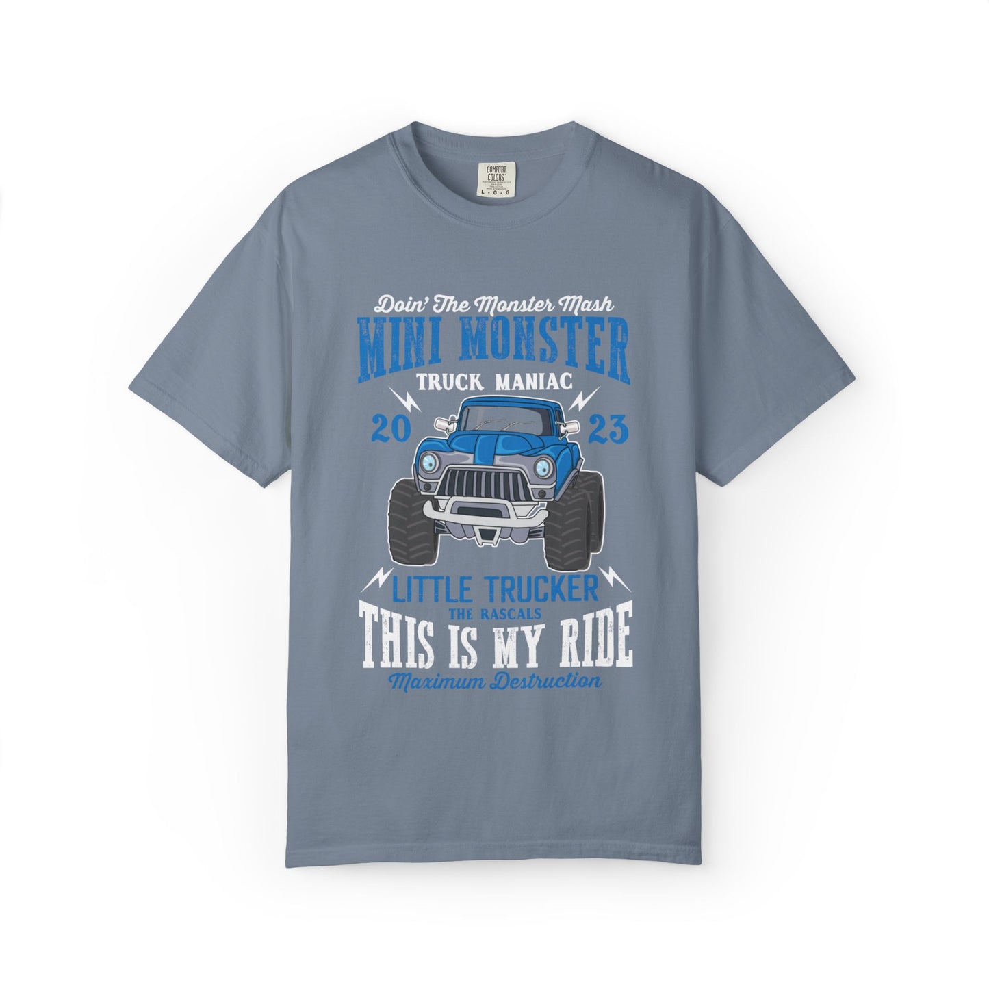 Funny Mini Monster Truck Manic Speed Truck Power Sarcastic Extreme Adventure Four-Wheel Drive Unisex Heavy Cotton T-Shirt