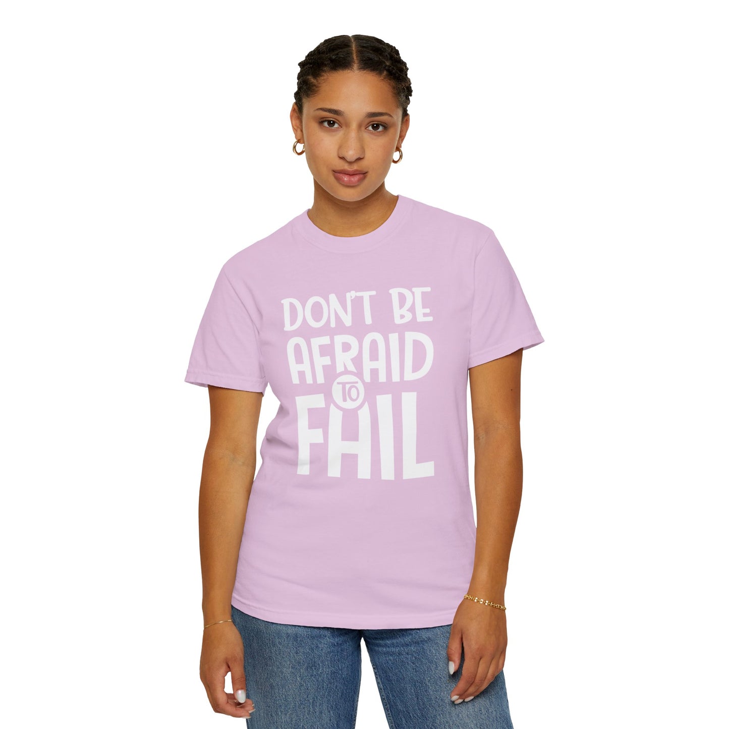 Motivational Don’t Be Afraid To Fail Hard Work Rise Above Positivity Determination Progress Dedication Unisex Heavy Cotton T-Shirt