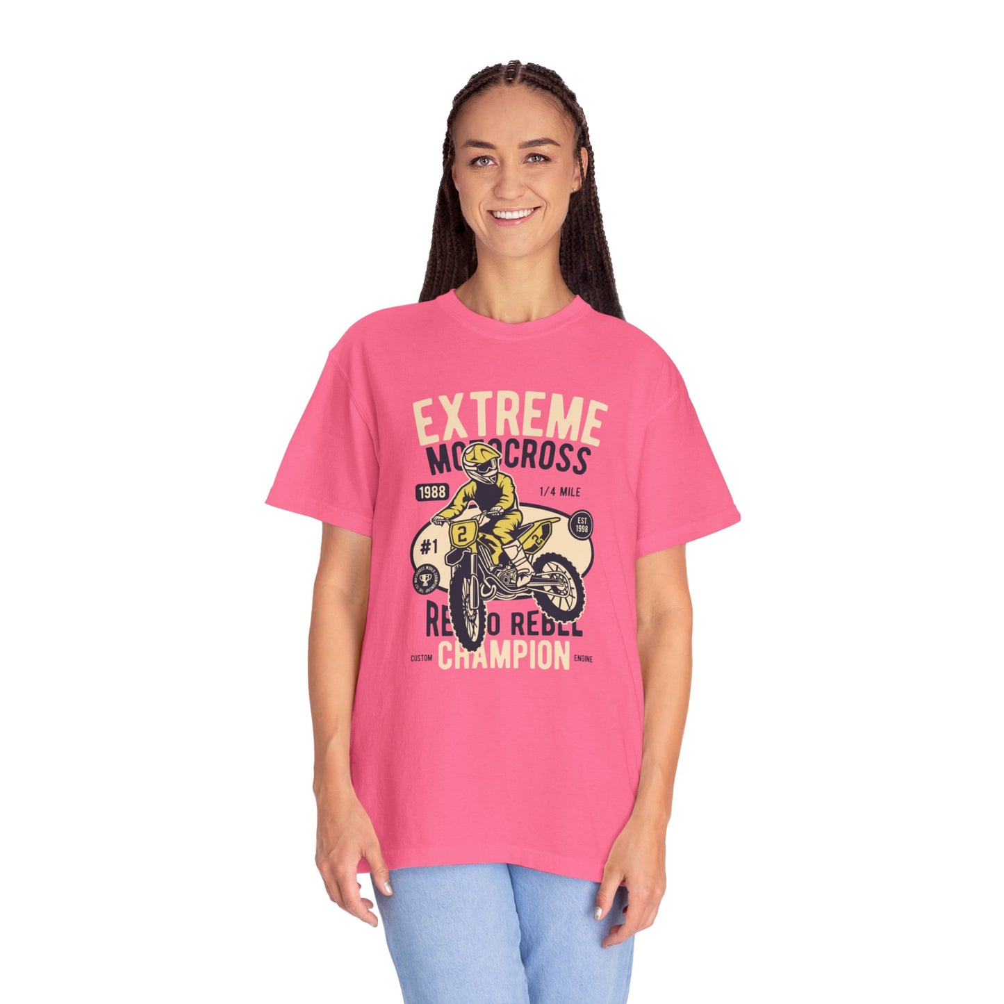 Extreme Champion Epic Trail Exploration Tee Thrill-Seeking Stunt Mastery Downhill Rush Unisex Heavy Cotton T-Shirt