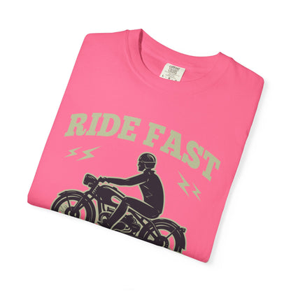 Thriller Ride Fast Caferacer Motorcycle Club Bike Lovers High-speed Adventure Bike Unisex Heavy Cotton T-Shirt