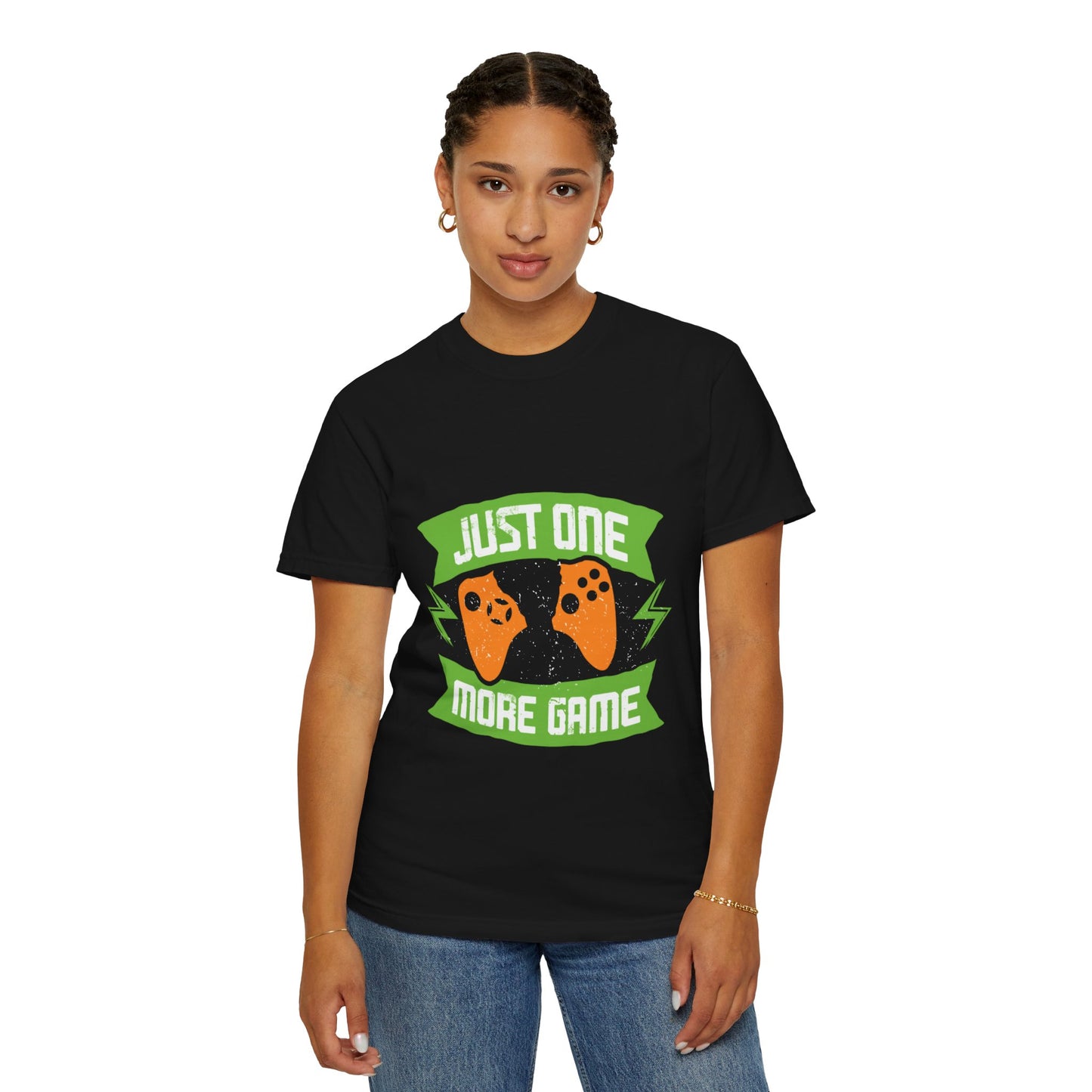 Funny Just One More Game Lost In The Game Gamer Zone Sarcastic Role-Playing Game Unisex Heavy Cotton T-Shirt
