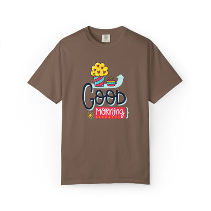 Good Morning Lazy Day Achiever Morning Champion Tee Daily Victory Sleep Defeated Unisex Heavy Cotton T-Shirt