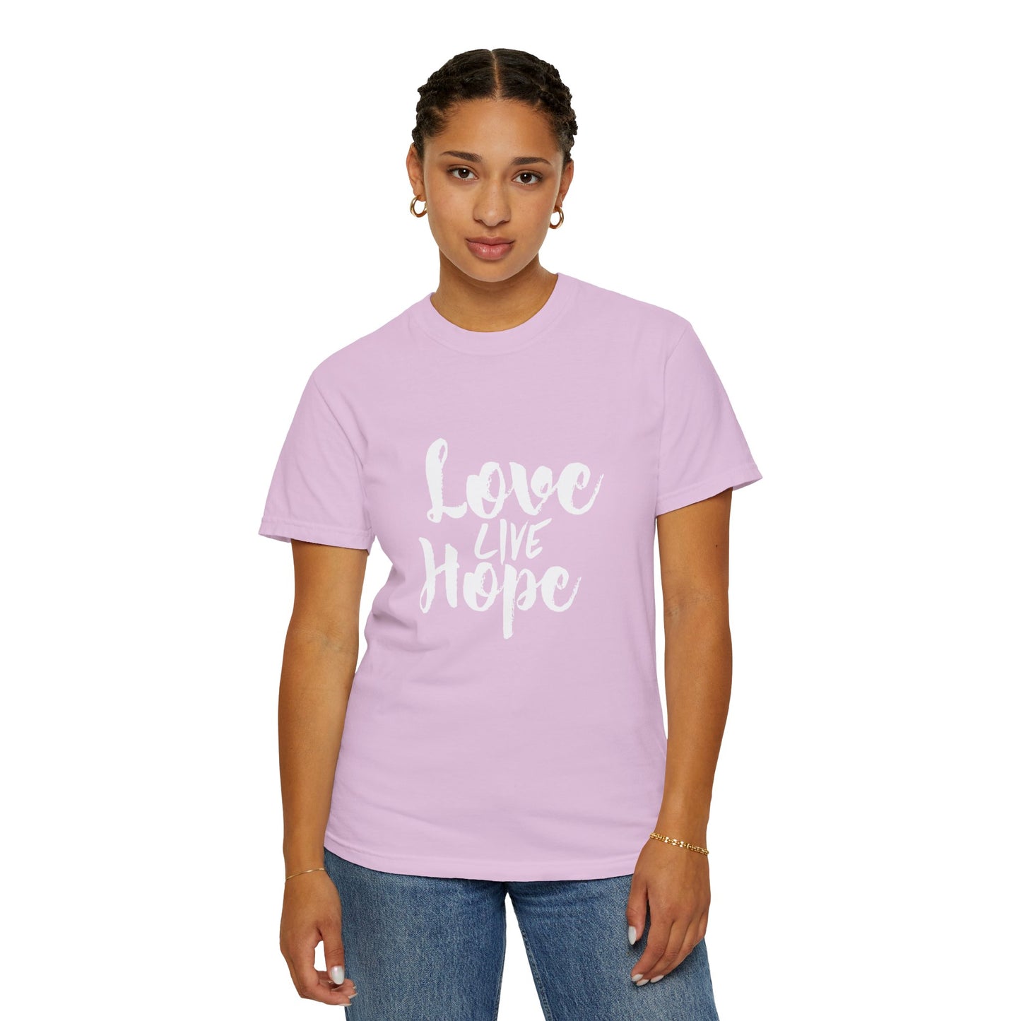 Love live hope Modern Tee Achievement Self-Improvement Unisex Heavy Cotton T-Shirt