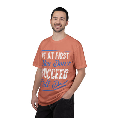 If At First You Don’t Succeed Call Dad Family Moments Fatherly Care Family Values Passion Graphic Print Style Tee Gift For Friends Family Fathers Day Birthday Celebrations Special Events Casual Wear