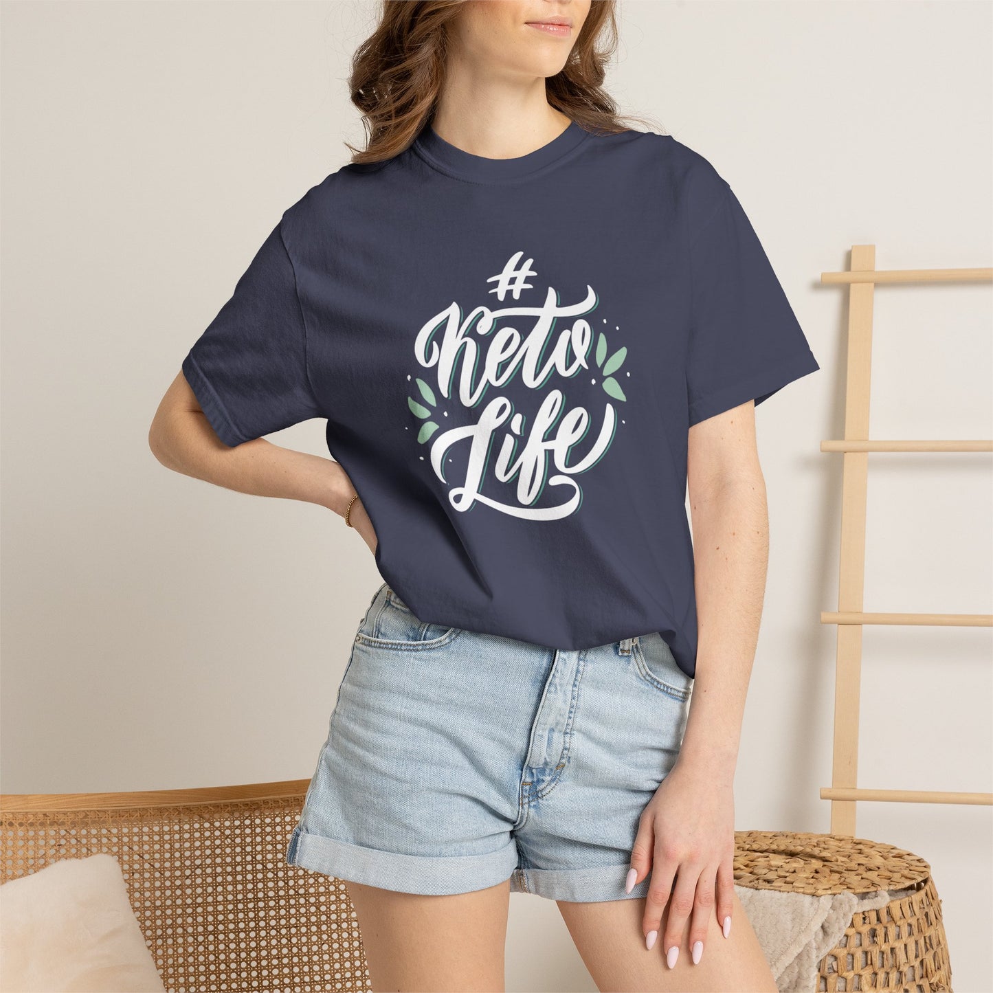 Keto Life Low-Carb Vegetables Tee Moderate Protein Fat Adaptation Intermittent Fasting Unisex Heavy Cotton T-Shirt