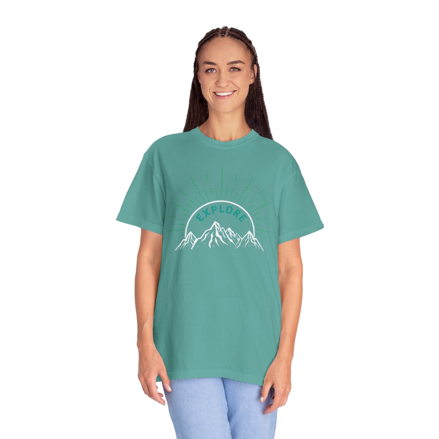 Funny Explore Mountain Adventure Tee Sarcastic Alpine Discover Camping Forest Unisex Heavy Cotton T-Shirt