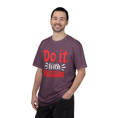 Do It With Passion Motivational Tee Rise Above Positivity Determination Progress Dedication Hard Work Unisex Heavy Cotton T-Shirt