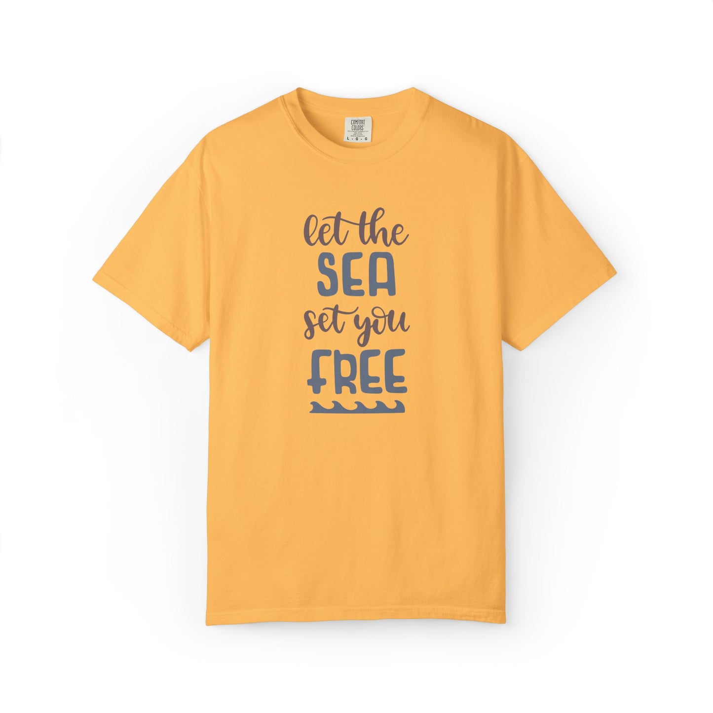 Let The Sea Set You Free Summer Tee Sunshine Days Ice Cream Camping Beachcombing Unisex Heavy Cotton T-Shirt