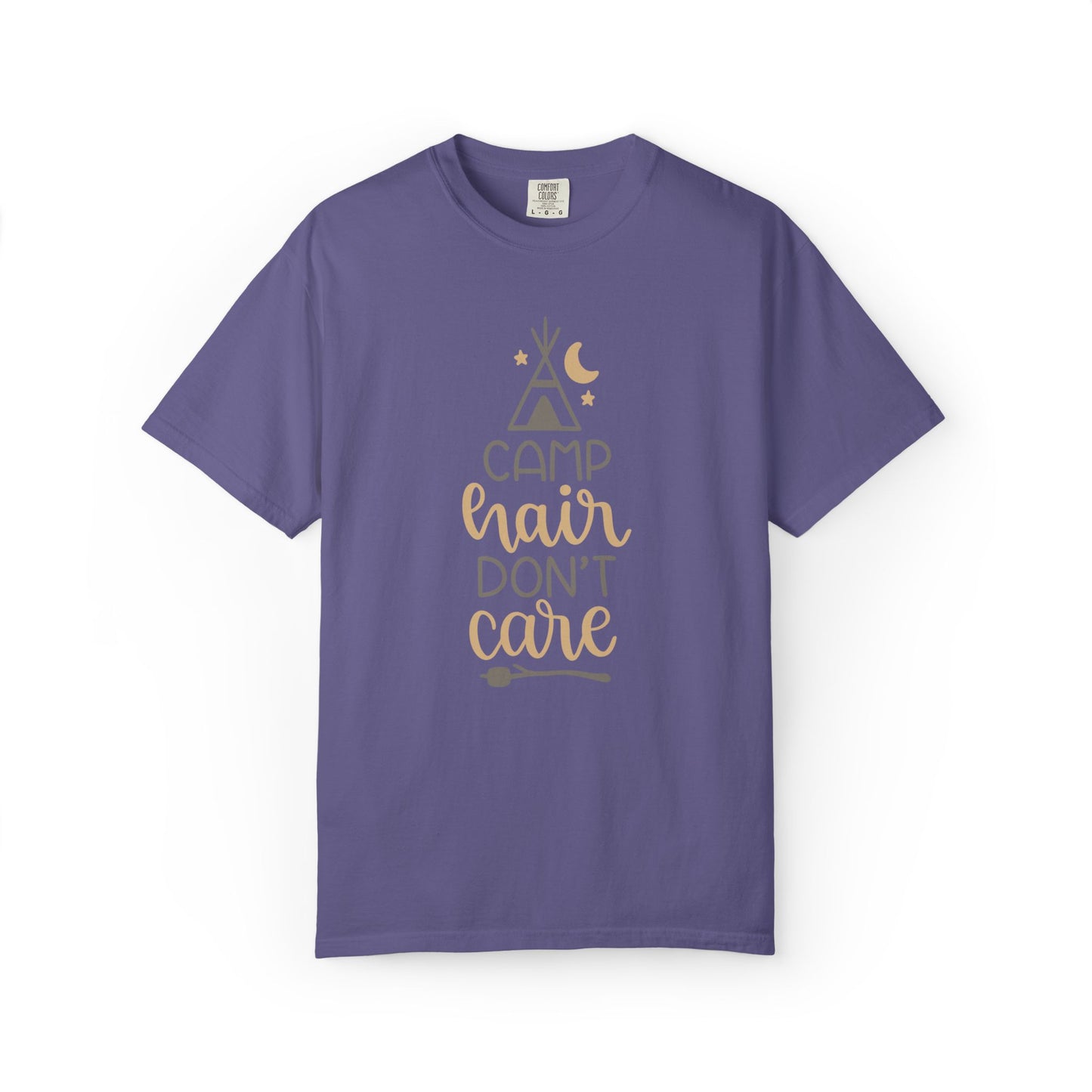 Camp Hair Don’t Care Adventure Mountain Tee Fun Activities Unisex Heavy Cotton T-Shirt