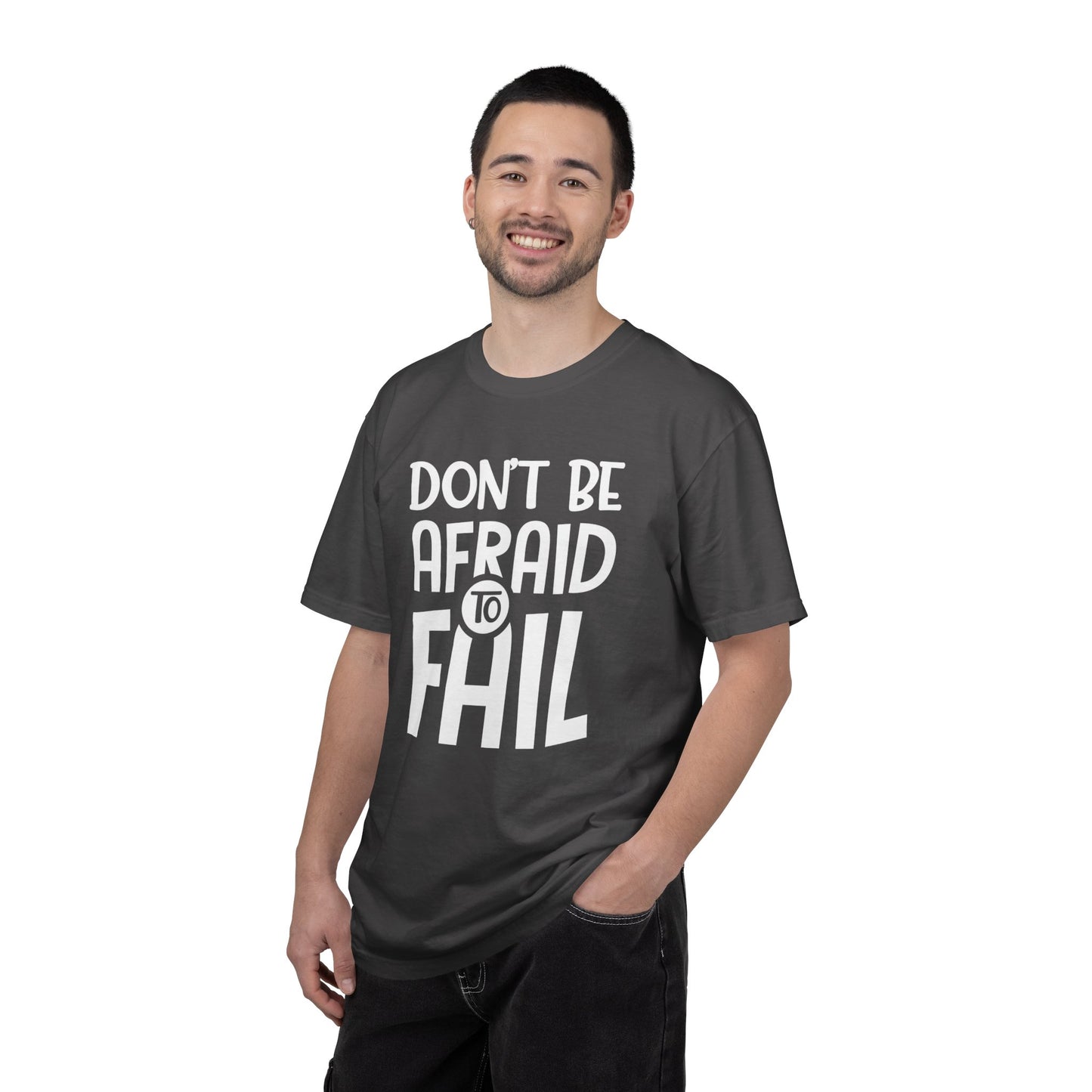 Motivational Don’t Be Afraid To Fail Hard Work Rise Above Positivity Determination Progress Dedication Unisex Heavy Cotton T-Shirt