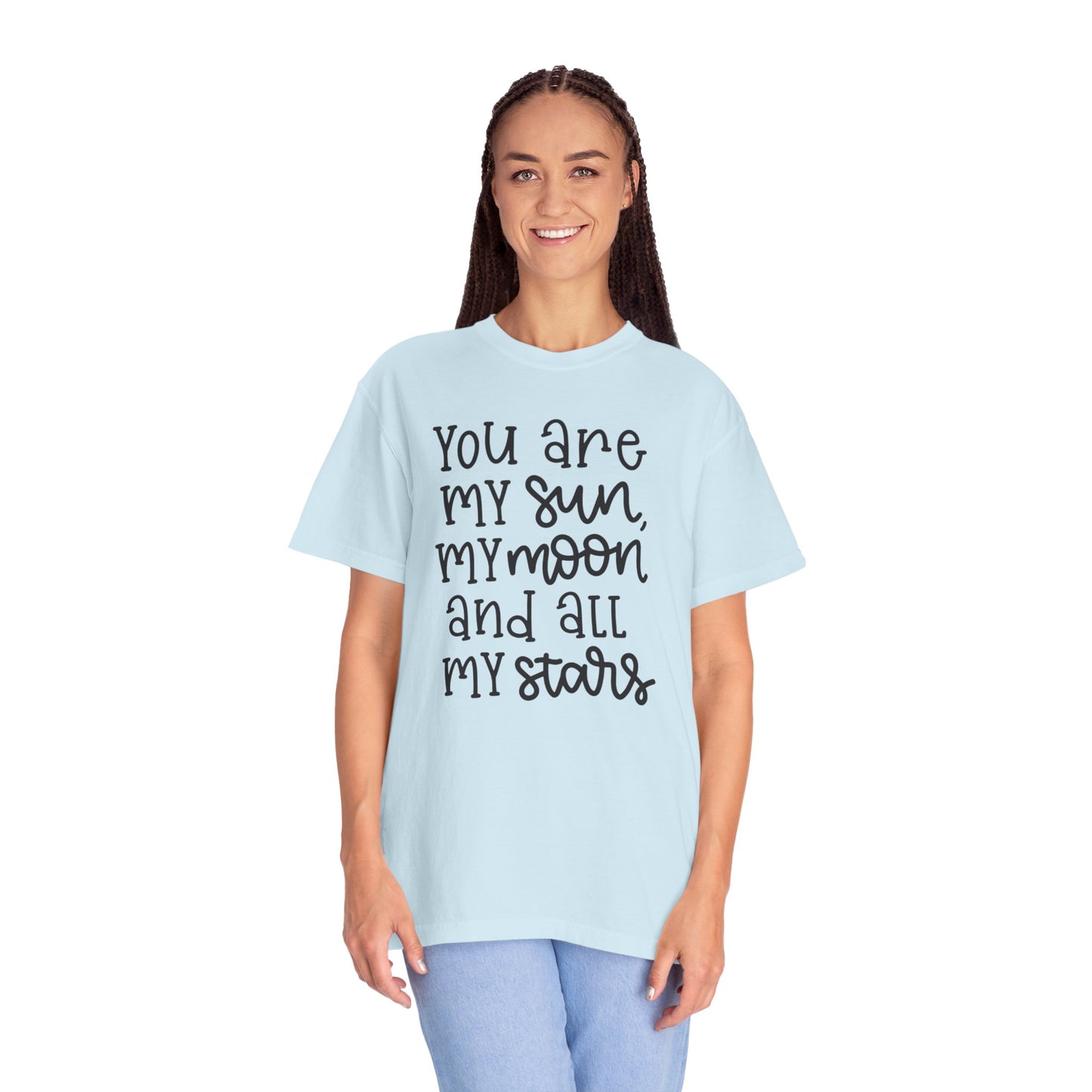 You Are My Sun My Moon And All My Stars Lovers Tee Hug Rainbow Passion Unconditional Soulful Connection Unisex Heavy Cotton T-Shirt