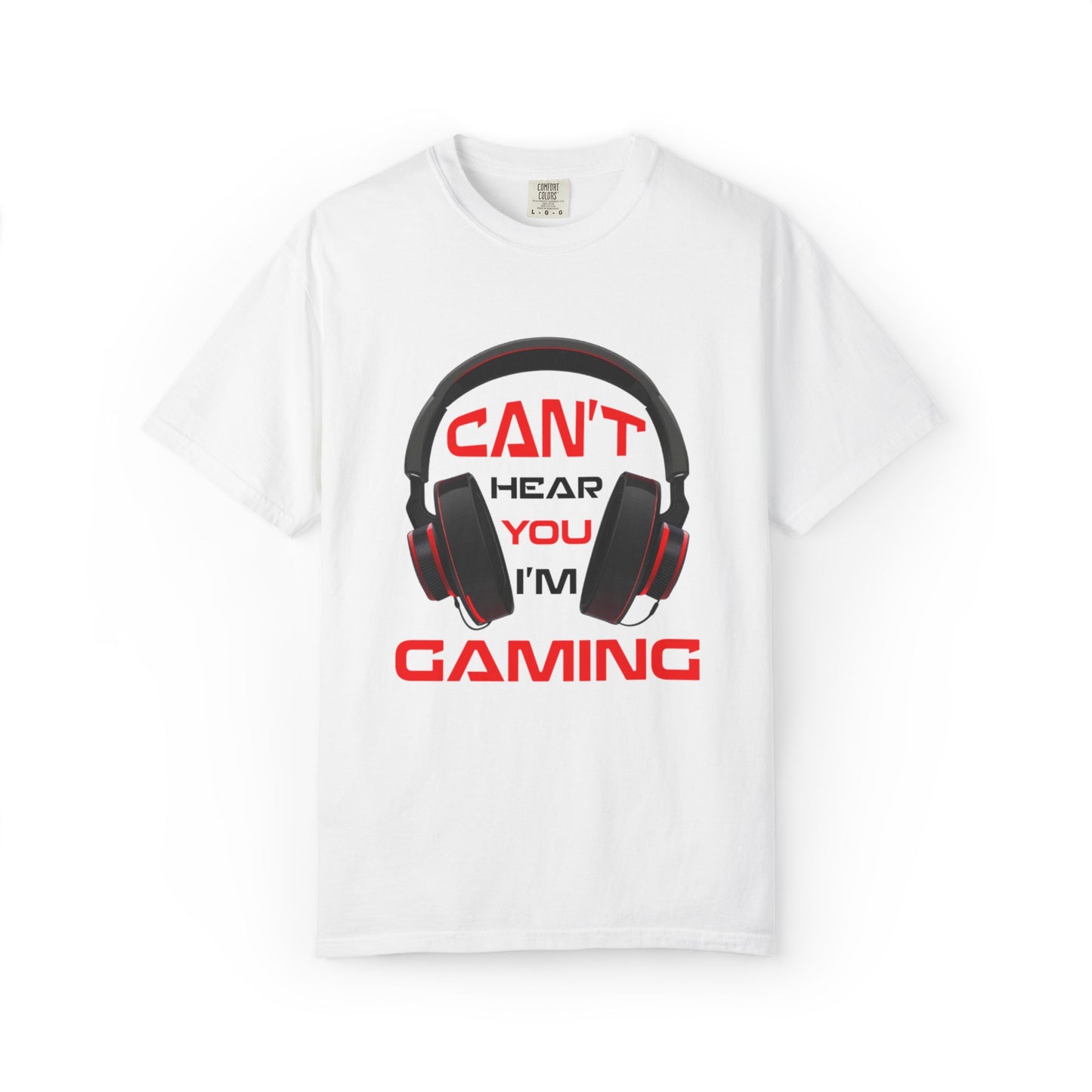 Can’t Hear You I’M Gaming Funny Trendy Tee Cool Gamer Headphones Pro Video Games Lover Game Focused Unisex Heavy Cotton T-Shirt