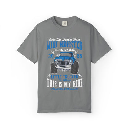 Funny Mini Monster Truck Manic Speed Truck Power Sarcastic Extreme Adventure Four-Wheel Drive Unisex Heavy Cotton T-Shirt