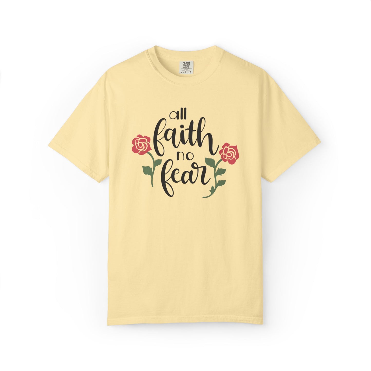 All Faith No Fear Stop Wishing Start Doing Action Goal Setting Modern Tee Achievement Self-Improvement Unisex Heavy Cotton T-Shirt
