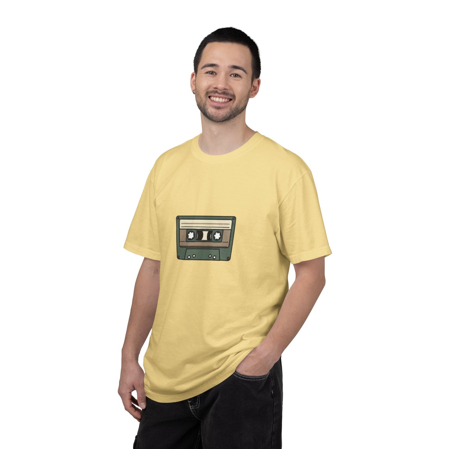 Audio Cassette - of Unisex Garment-Dyed T-shirt