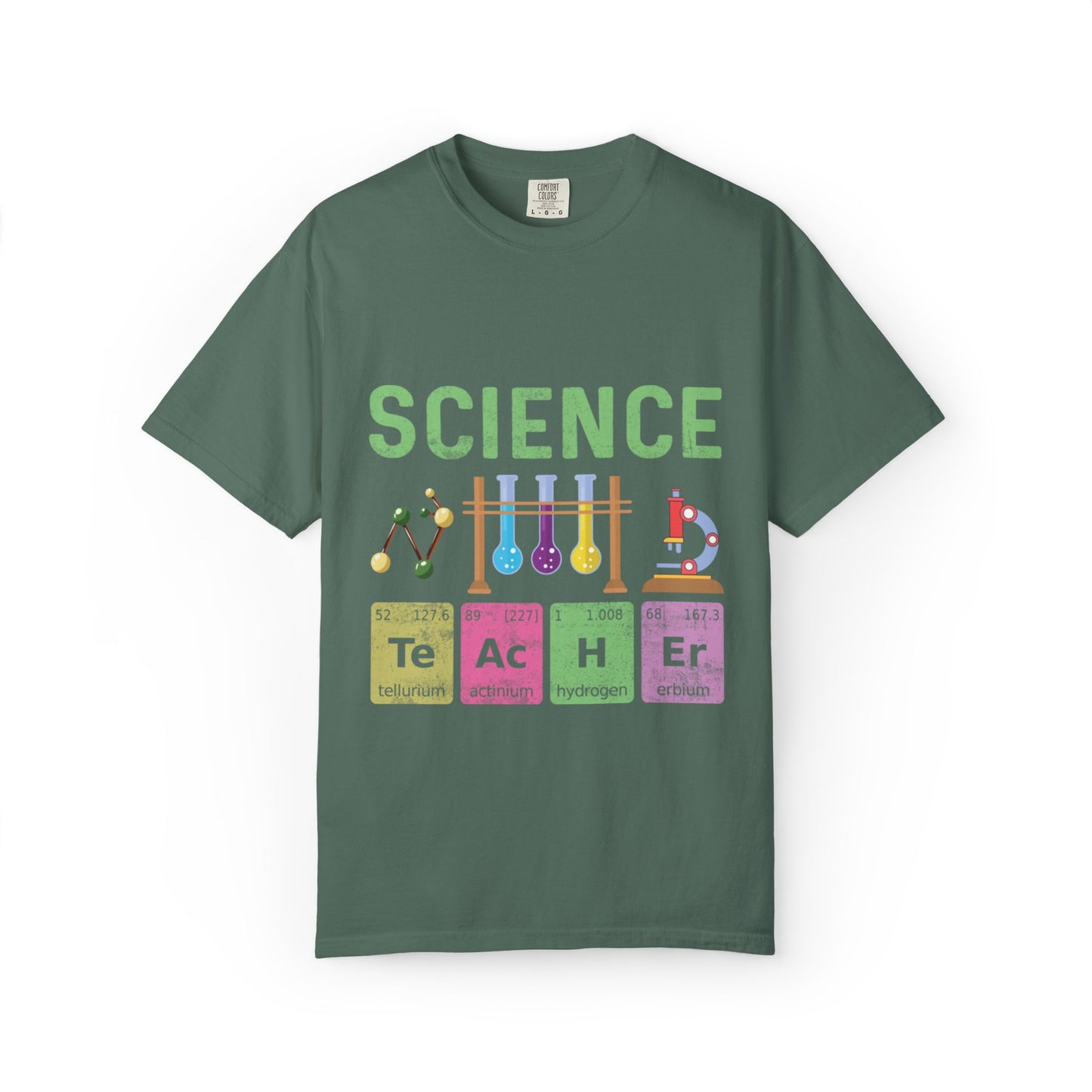Inspirational Science Microscope Periodic Table Science Lab Chemicals Unisex Heavy Cotton T-Shirt