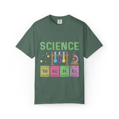 Inspirational Science Microscope Periodic Table Science Lab Chemicals Unisex Heavy Cotton T-Shirt