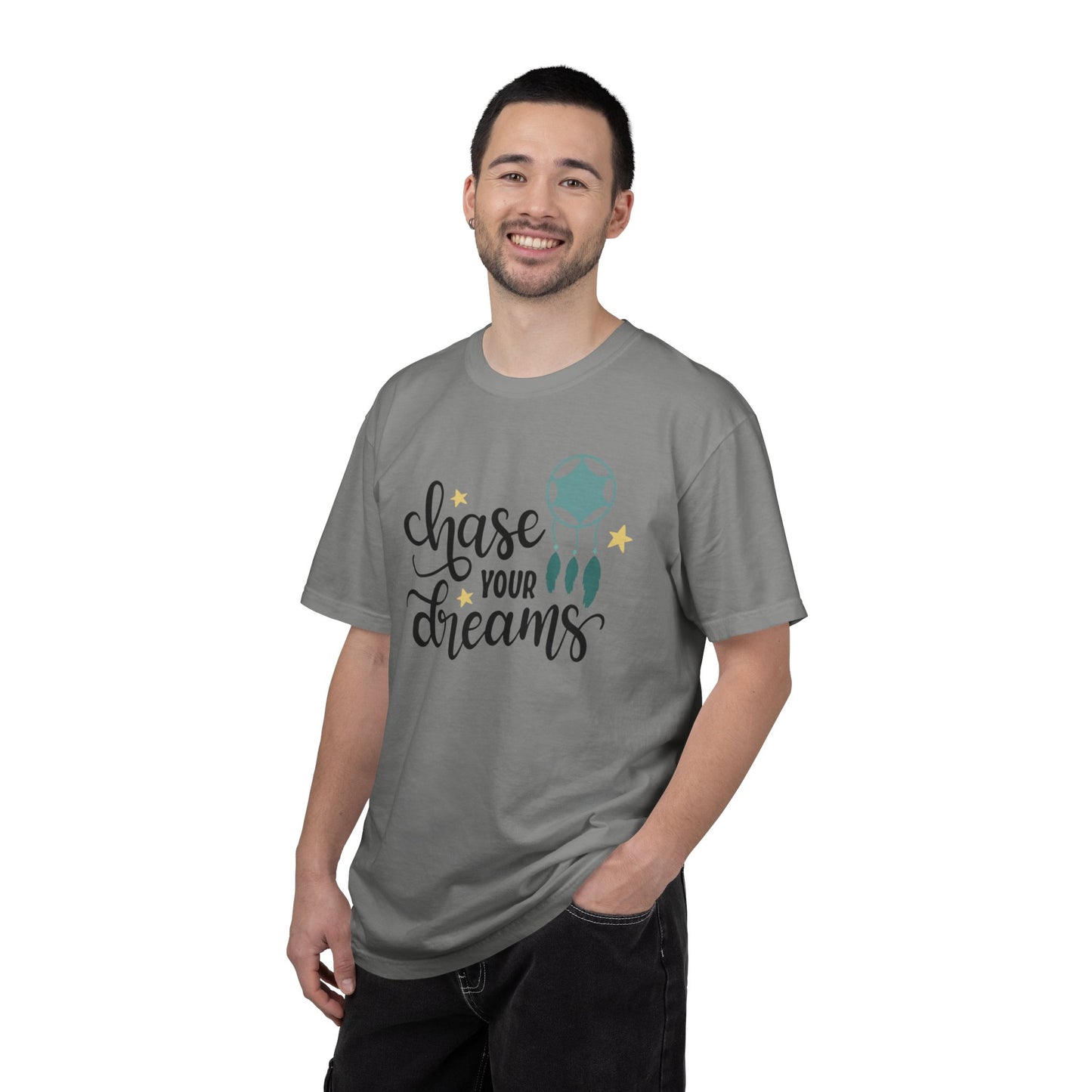 Chase Your Dreams Creativity Imagination Tee Determination Reach For The Stars Unisex Heavy Cotton T-Shirt