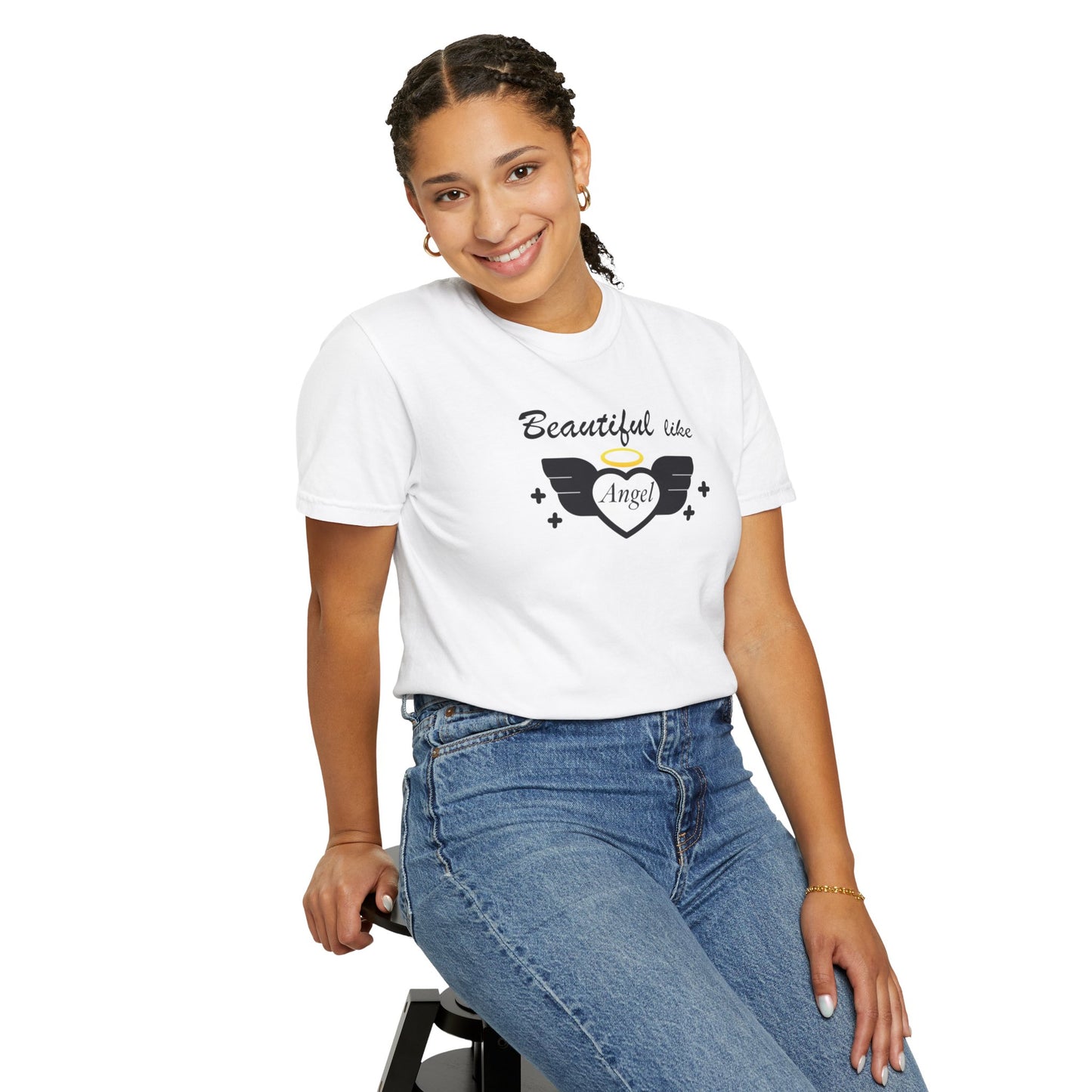 Beautiful Like Angel Politeness Tee Confidence Boost Stunning Gracefulness Unisex Heavy Cotton T-Shirt