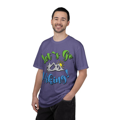 Let’s Go Hiking! Trendy Tee Adventure Mountain Hut Fun Activities Unisex Heavy Cotton T-Shirt