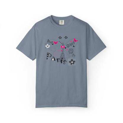 Paris Love Honeymoon Spots Candlelit Dinners Couples’ Tee Retreats Paris Fashion Unisex Heavy Cotton T-Shirt