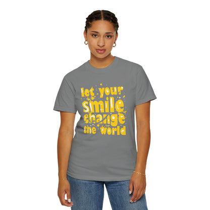 Let Your Smile Change The World Kindness Heartfelt Compliments Tee Thoughtful Gestures Love-Inspiration  Unisex Heavy Cotton T-Shirt