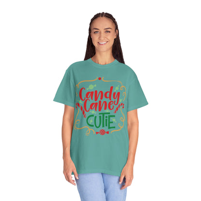 Candy Cane Cutie Enjoying Tee Tiny Helpers Jingle Bell Bling Festival Season Merry Christmas Unisex Heavy Cotton T-Shirt