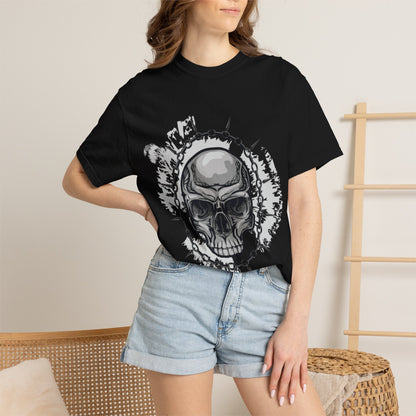 Chain Skull Cranium Head Anatomy Bones Trend Tee Horror Creepy Head X-ray Unisex Heavy Cotton T-Shirt