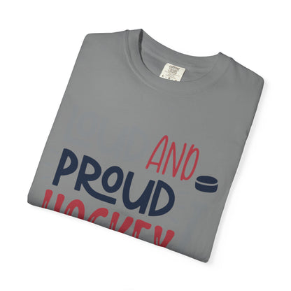 Loud & Proud Hockey Mom Power Play Cheering Stickhandling Sports Tee Legend Unisex Heavy Cotton T-Shirt