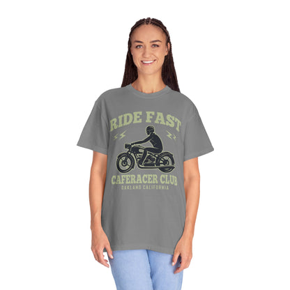 Thriller Ride Fast Caferacer Motorcycle Club Bike Lovers High-speed Adventure Bike Unisex Heavy Cotton T-Shirt