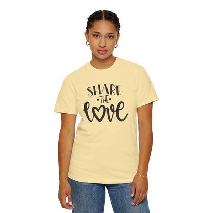 Share The Love Kindness Tee Compassion Empathy Support Community Affection Unisex Heavy Cotton T-Shirt