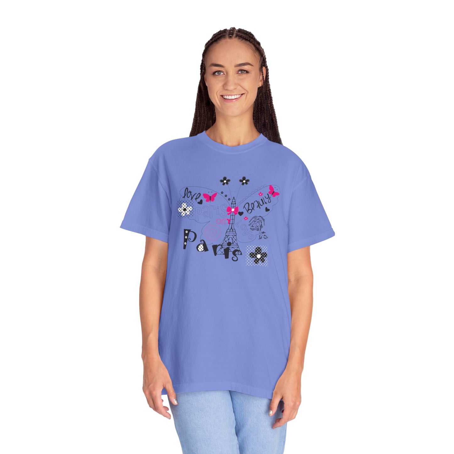 Paris Love Honeymoon Spots Candlelit Dinners Couples’ Tee Retreats Paris Fashion Unisex Heavy Cotton T-Shirt