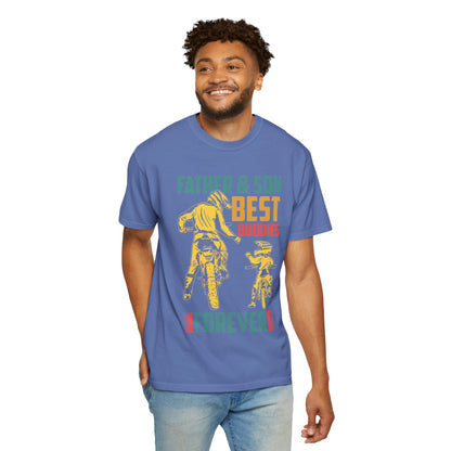 Lovable Father And Son Best Buddies Forever Role Model Loving Father Fatherhood Heroic Dad Unisex Heavy Cotton T-Shirt