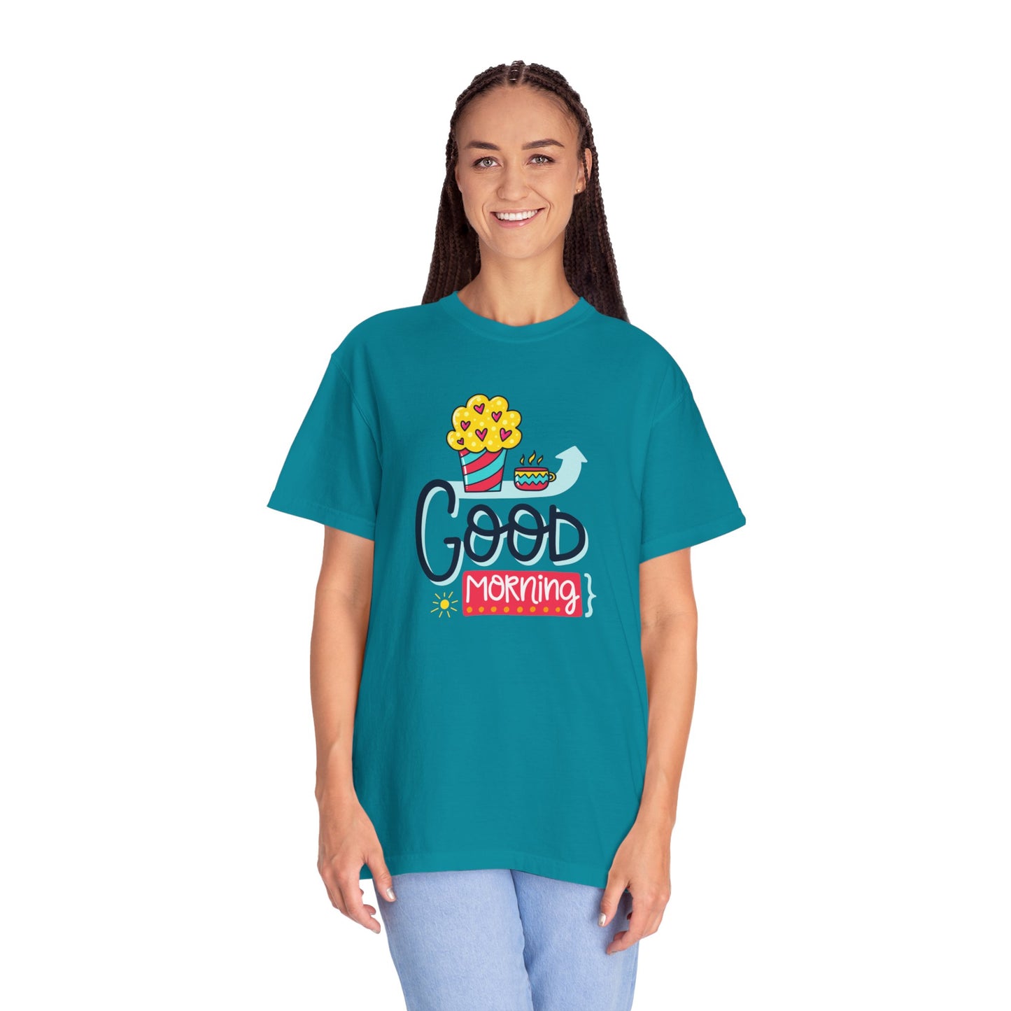 Good Morning Lazy Day Achiever Morning Champion Tee Daily Victory Sleep Defeated Unisex Heavy Cotton T-Shirt