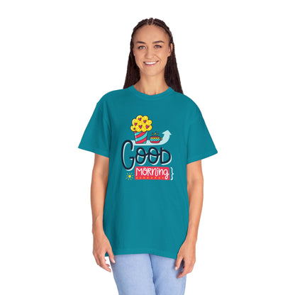 Good Morning Lazy Day Achiever Morning Champion Tee Daily Victory Sleep Defeated Unisex Heavy Cotton T-Shirt