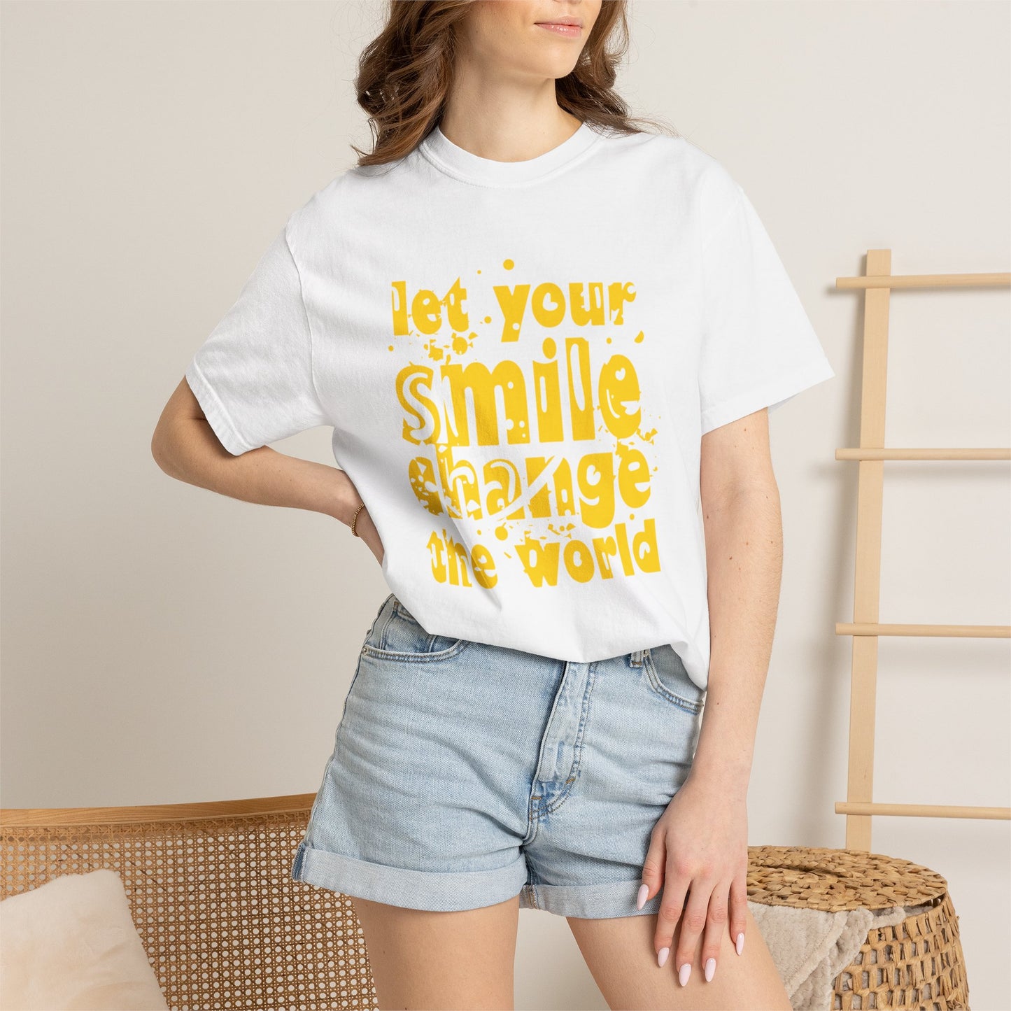 Let Your Smile Change The World Kindness Heartfelt Compliments Tee Thoughtful Gestures Love-Inspiration  Unisex Heavy Cotton T-Shirt