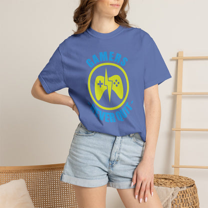 Inspirational Gamers Never Quit Virtual Immortality Forever A Gamer Immortalized In Pixels Unisex Heavy Cotton T-Shirt