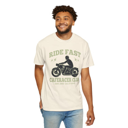 Thriller Ride Fast Caferacer Motorcycle Club Bike Lovers High-speed Adventure Bike Unisex Heavy Cotton T-Shirt